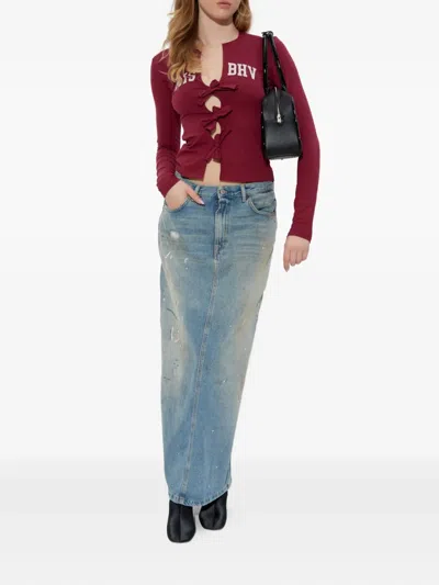 Misbhv Round-neck Tie-dye T-shirt In Red