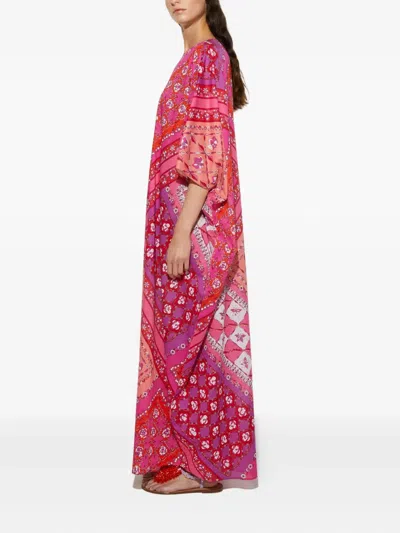 Pucci Printed Cotton-muslin Kaftan In Pink