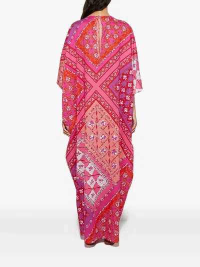 Pucci Printed Cotton-muslin Kaftan In Pink