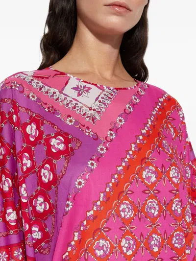 Pucci Printed Cotton-muslin Kaftan In Pink