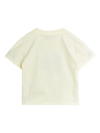Mini Rodini Floral Embroidered Top In Neutral
