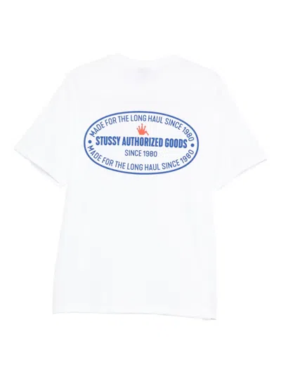 Stussy Text-print T-shirt In White