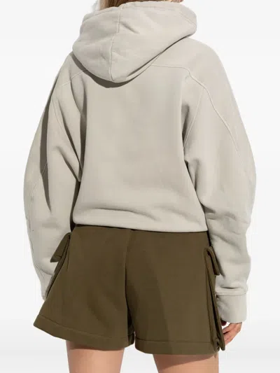 抽绳图案连帽衫