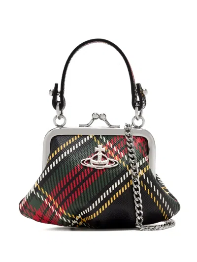 Vivienne Westwood Mini Granny Frame Tote Bag In Black