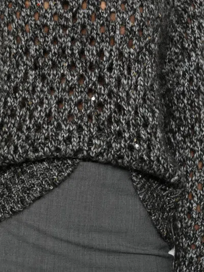 亮片缀饰圆领上衣