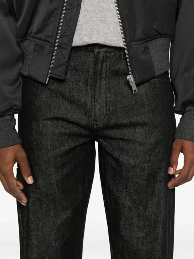 Entire Studios Logo-patch Jeans In Black