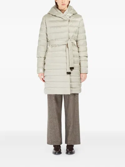 Max Mara Reversible Down Jacket In Water-repellent Satin In Neutral