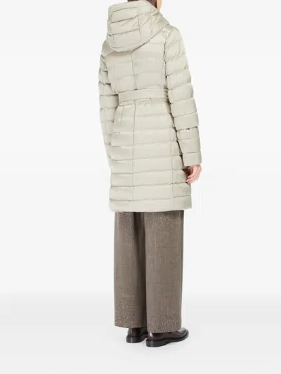 Max Mara Reversible Down Jacket In Water-repellent Satin In Neutral