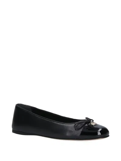Gucci New Marmont Gg Nappa Leather Ballerina Flats In Black