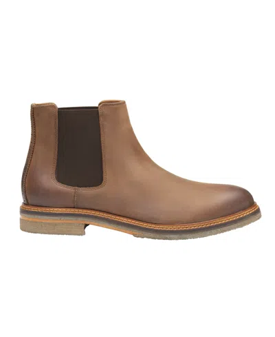 Johnston & Murphy Calder Plain Toe Chelsea Boot In Brown