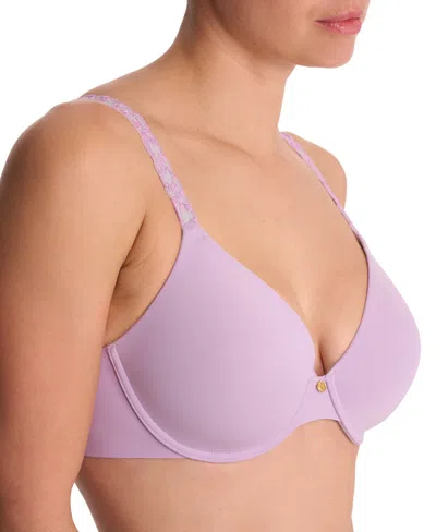Natori Women's Pure Luxe Custom Coverage Contour Underwire Bra 732080 In Purple