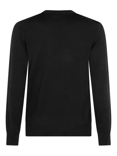 Altea V-neck Knitted Jumper In Black