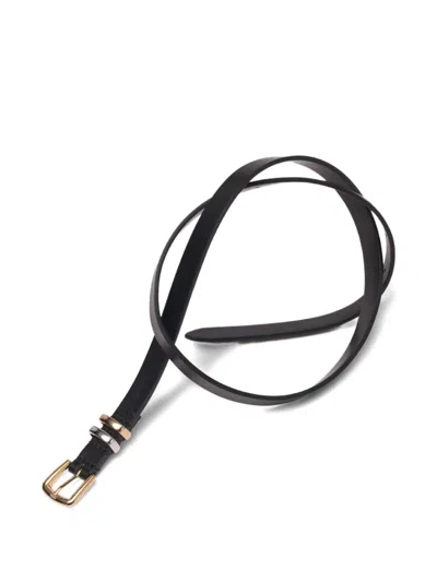 Maje Square-buckle Belt In Black