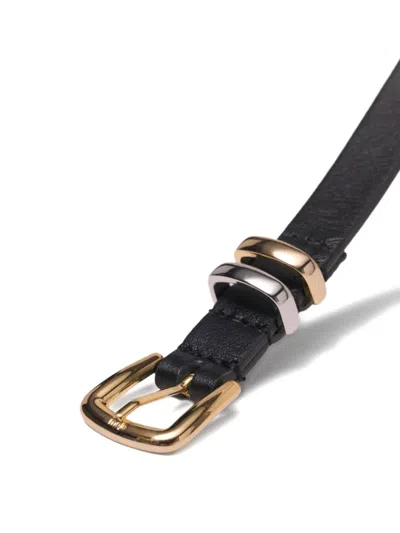 Maje Square-buckle Belt In Black