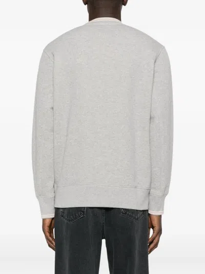 Autry Grey Cotton Sweatshirt In Gray
