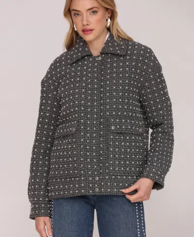 Avec Les Filles Wool-blend Mid-length Coat In Gray
