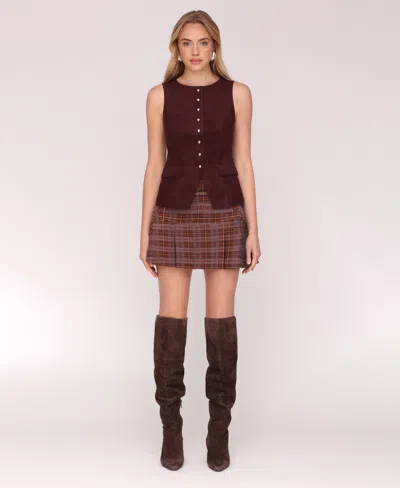 Avec Les Filles Women's Sleeveless Top In Burgundy