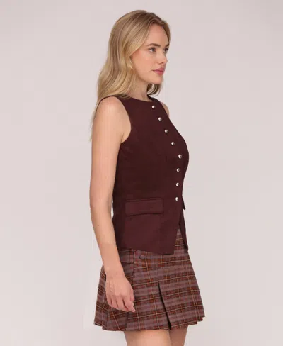 Avec Les Filles Women's Sleeveless Top In Burgundy