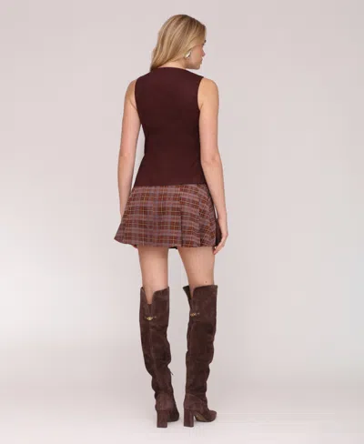 Avec Les Filles Women's Sleeveless Top In Burgundy