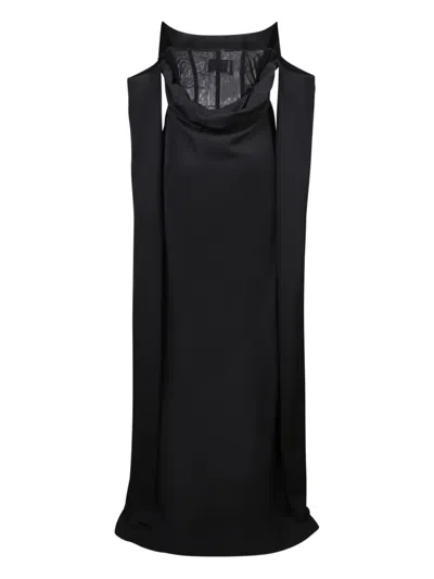 Giuseppe Di Morabito Long Dress With Open Sleeves In Black
