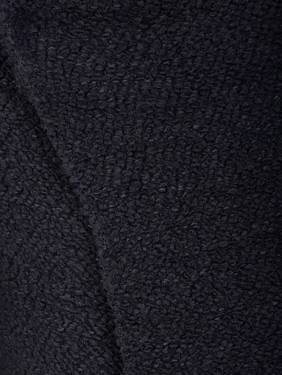 Alberta Ferretti Asymmetric Wool Blend Jacket With High Neck In Black