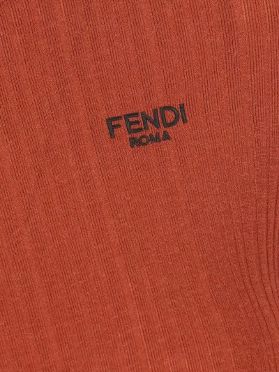 Fendi Gucci Olive Green Cashmere Blend Polo Shirt In Brown
