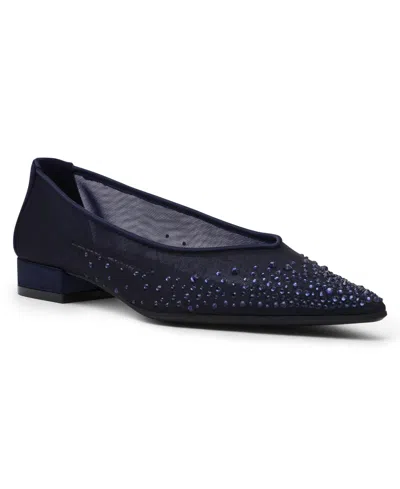 Anne Klein Women's Carisle-c Embellished Pointed Toe Flats In Blue
