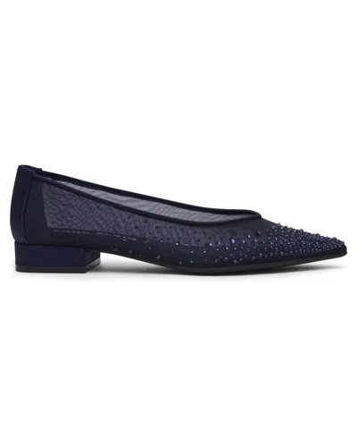 Anne Klein Women's Carisle-c Embellished Pointed Toe Flats In Blue