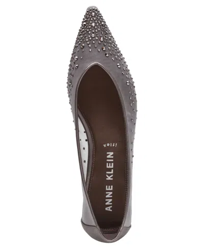 Anne Klein Women's Carisle-c Embellished Pointed Toe Flats In Gray