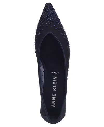 Anne Klein Women's Carisle-c Embellished Pointed Toe Flats In Blue