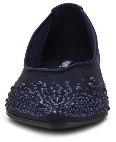 Anne Klein Women's Carisle-c Embellished Pointed Toe Flats In Blue