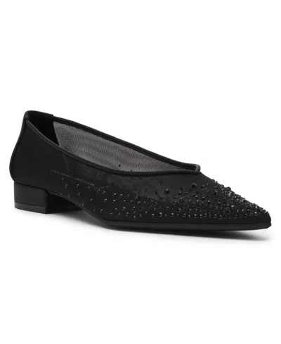 Anne Klein Women's Carisle-c Embellished Pointed Toe Flats In Black