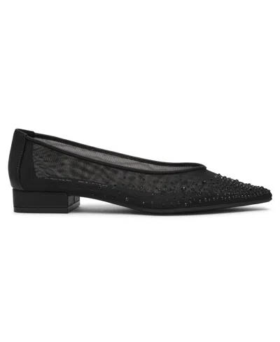 Anne Klein Women's Carisle-c Embellished Pointed Toe Flats In Black