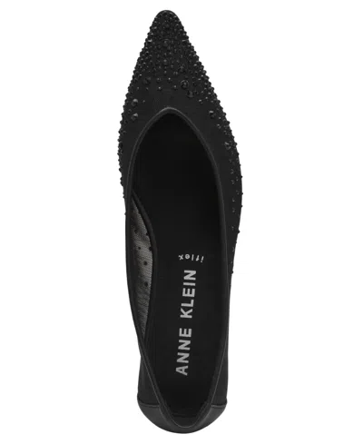 Anne Klein Women's Carisle-c Embellished Pointed Toe Flats In Black