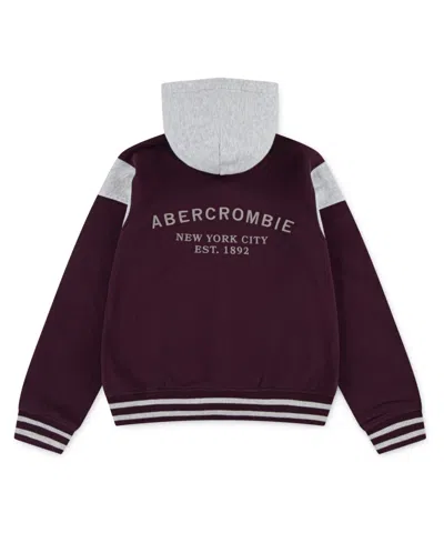 Abercrombie Boys Fleece Hooded Bomber Jacket In Multi