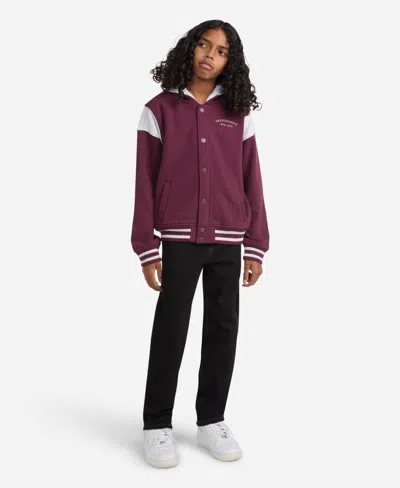 Abercrombie Boys Fleece Hooded Bomber Jacket In Multi