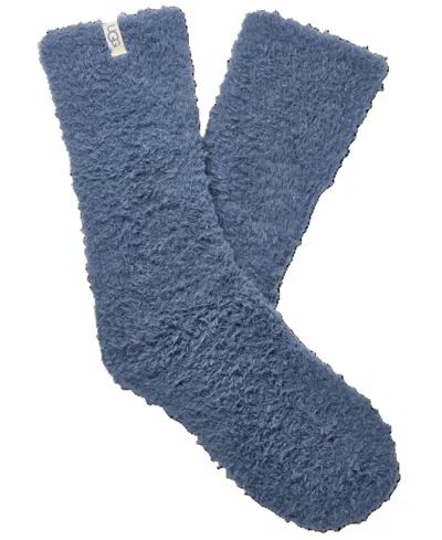 Ugg Teddy Cozy Crew Socks In Blue
