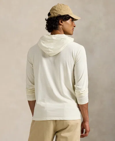 Polo Ralph Lauren Long Sleeve Cotton Jersey Hooded T-shirt In Neutral