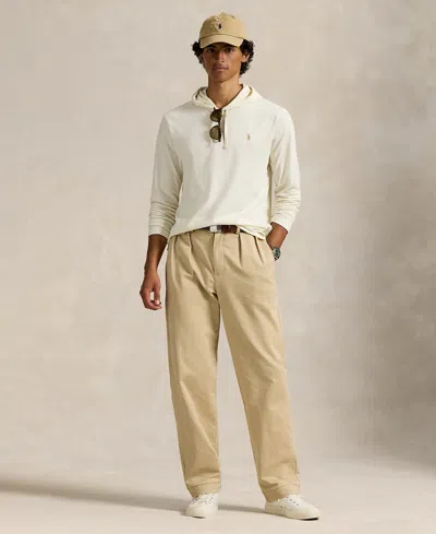 Polo Ralph Lauren Long Sleeve Cotton Jersey Hooded T-shirt In Neutral