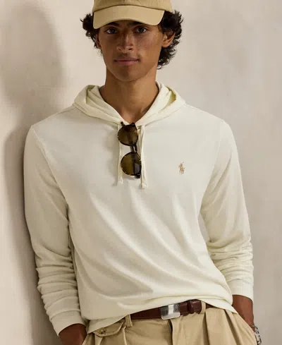 Polo Ralph Lauren Long Sleeve Cotton Jersey Hooded T-shirt In Neutral