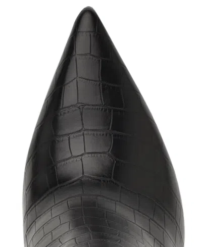 Guess Womens Gressa Tall Pointed Toe Stiletto Boots Regular Wide Calf In Black