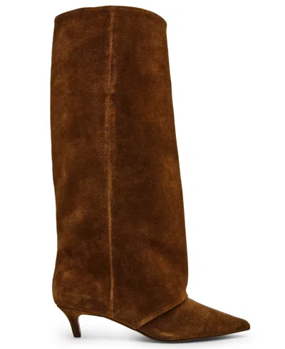Steve Madden Luca Kitten Heel Knee High Boot In Brown
