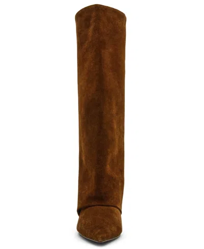 Steve Madden Luca Kitten Heel Knee High Boot In Brown