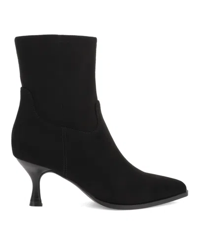 Mia Women's Aletta Pointed Toe Kitten Heel Dress Booties In Black