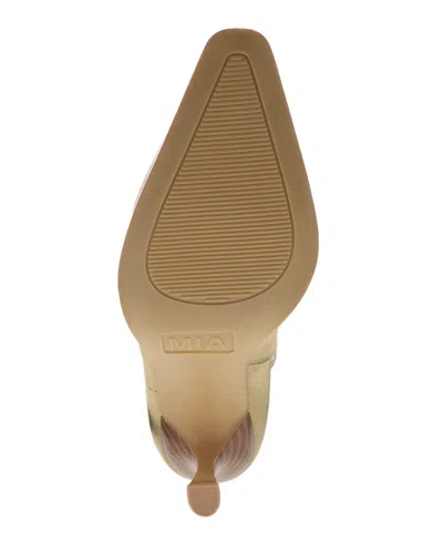 Mia Women's Aletta Pointed Toe Kitten Heel Dress Booties In Neutral