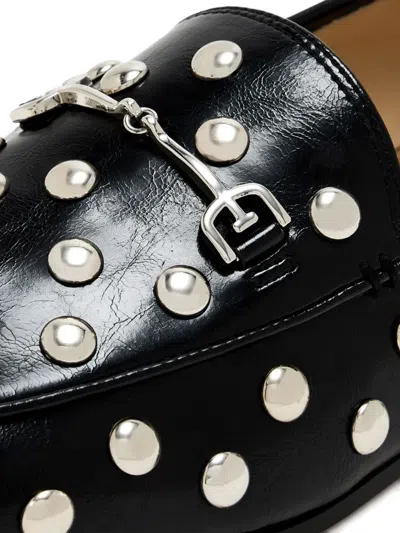 Sam Edelman Loraine Studded Metallic Loafers In Black