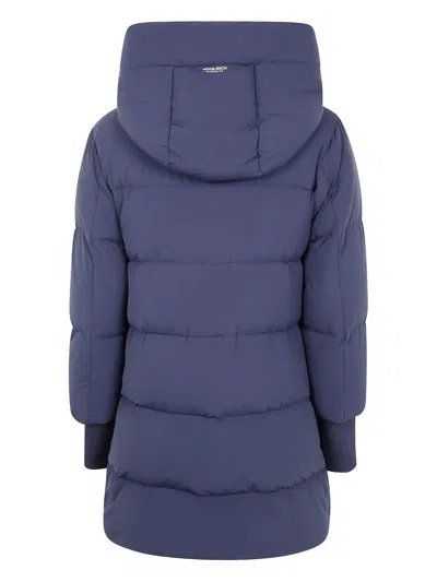 Woolrich Hooded Puffer Coat In Blue