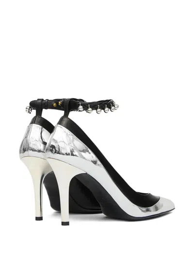 Isabel Marant Peleny Pumps In Silver Leather In Black