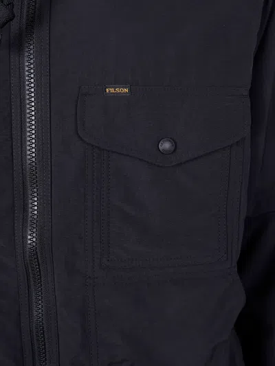 Filson "reversible Pile Fleece Ripstop" Jacket In Blue