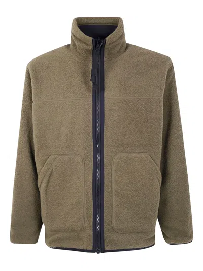 Filson "reversible Pile Fleece Ripstop" Jacket In Blue